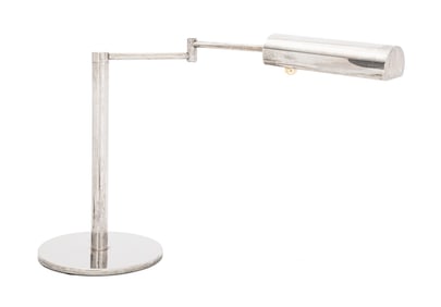 Walter Von Nessen Style Chrome Swing-Arm Lamp