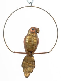 Sergio Bustamante Style Brass and Copper Parrot