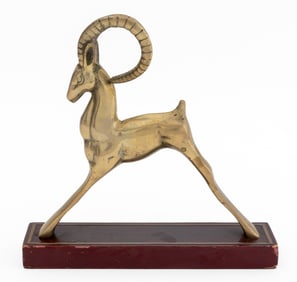 San Pacific Brass Gazelle Sculpture