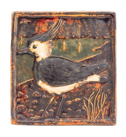 Ejvind Nielsen "Northern Lapwing" Pottery Plaque