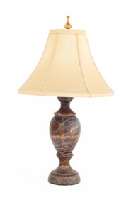 Modern Brown Marble Urn Form Lamp