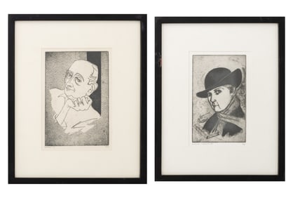 Kaplan Portrait Etchings on Paper, 2