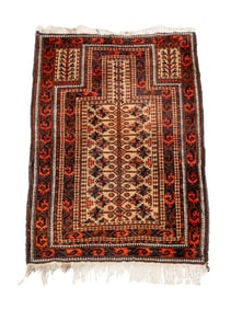 Afghan Baluch Prayer Rug, 5' 8" x 3' 4.5"