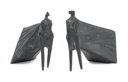 Lynn Chadwick Pair of Cloaked Figures II Bronze