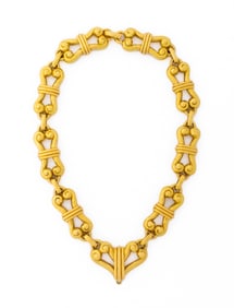 David Webb 18K Yellow Gold Infinity Link Necklace