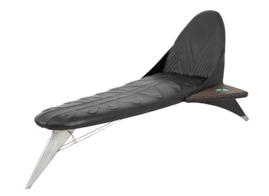 Alex Locadia "Surf Board" Leather Chaise Longue