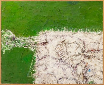 Key Sato "Paysage d'Homme" Oil on Canvas, 1972