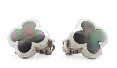 Van Cleef & Arpels 18K M.O.P. Alhambra Earrings