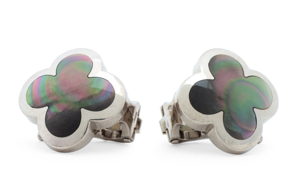 Van Cleef & Arpels 18K M.O.P. Alhambra Earrings (1 of 7)