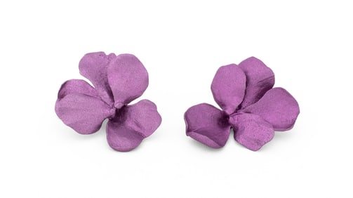 JAR Aluminum "Pansy" Earrings