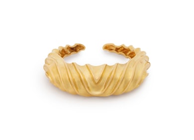Robert Wander 18K Yellow Gold Hinged Cuff Bangle