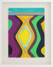 Marina Adams "12x9_172" Gouache and Crayon, 2017