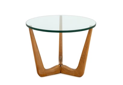 Vladimir Kagan No. 426 Glass Top Side Table