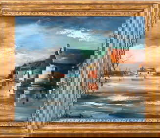 Maurice de Vlaminck "Village Inonde" Oil on Canvas