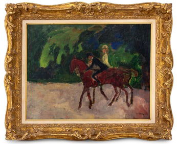 Kees van Dongen "Les Cavaliers au Bois" Oil