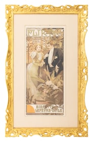 Alphonse Mucha Flirt Biscuits Lefevre-Utile Poster