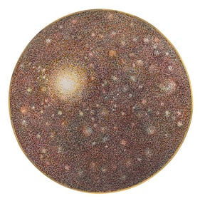 Manfred Schwartz "Celestial Tondo" Oil on Canvas