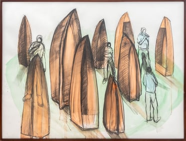 KCHO "Untitled (La Conversacion)" Mixed Media