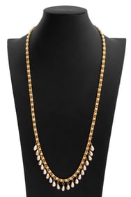 Chanel Gold-Tone Faux Pearl Necklace