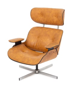 Frank Doerner Eames Style Swivel Lounge Chair