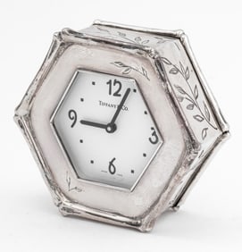 Tiffany & Co. Sterling Silver Desk Clock