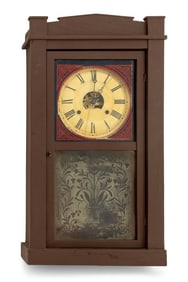 Chauncey Jerome Verre Eglomise Clock, 1857