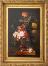 Harmson After Jan van Huysum Floral Still Life Oil
