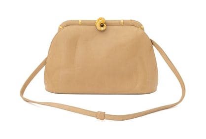 Judith Leiber Tan Leather Handbag