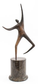 Curtis Jere Dancing Figure Bronze on Marble Base