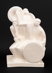 Roger Cogneville Attr. Jazz Band Ceramic Sculpture