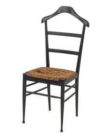 Gio Ponti Style Ebonized Wood Valet Chair