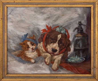 Clara Louise Van Vredenburgh Cat & Dog Oil