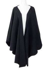 Jean Patou Black Wool Shawl