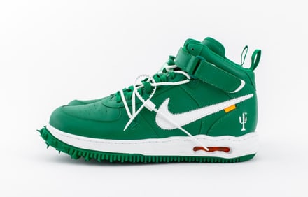Off-White x Nike AF1 Mid Pine Green Sneakers