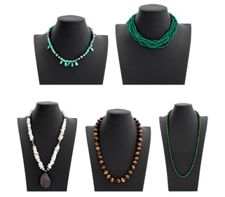 Gemstone Beaded Necklaces, 5