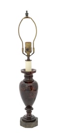 Neoclassical Carved Hardstone Urn Mounted as Lamp
