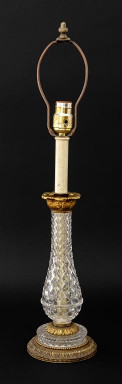 Neoclassical Style Brass Mounted Cut Crystal Lamp (1 of 5)