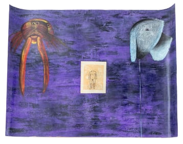 Surrealist Composition Mixed Media on Paper