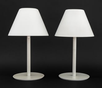 Itre Murano Glass Table Lamps, Pair