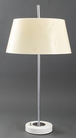 Mid-Century Modern Chrome & Acrylic Table Lamp
