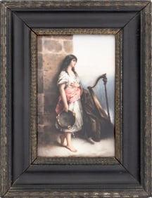 Wilhelm Kray German Porcelain Plaque, 19th C.