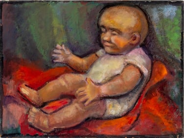 Duffy Mohler Portrait of a Baby Oil on Canvas