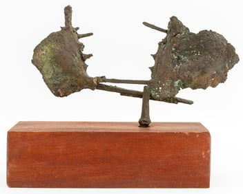 Erwin de Vries Brutalist Bronze Sculpture