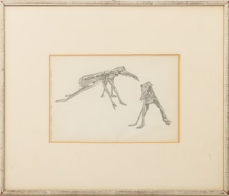 Abstract Insect Creatures Ink on Paper, 1987