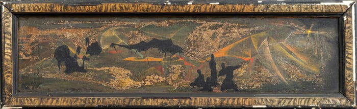 Charles Blum 3 Kings Pilgrimage Oil on Board, 1940