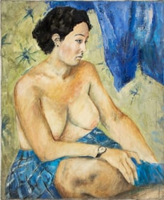Darlene Blickenstaff Seated Female Nude Oil