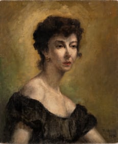 Barber Portrait of a Woman Oil on Masonite, 1952