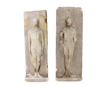 Cast Plaster Figural Architectural Elements, 2