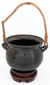 Chinese Black Glazed Jardiniere