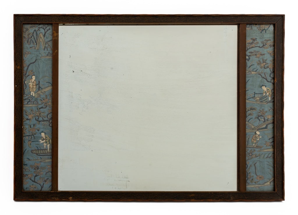 Chinese Art Deco Silk Embroidery Paneled Mirror (1 of 4)